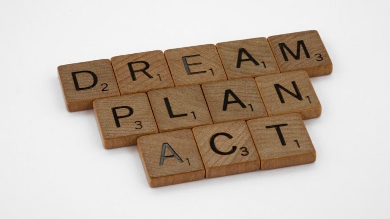 scrabble, scrabble pieces, lettering, letters, wood, scrabble tiles, white background, words, quote, letters, type, typography, design, layout, focus, bokeh, blur, photography, images, image, dream, plan, act, mission, intentional, mindfulness, work, don't give up, keep going, make it happen, just do it, journey, success, journey,